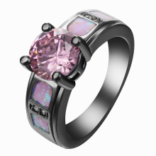 Pink Opal Ring Band invitations rings Fow Women Wedding Favors And jewellry online