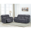 Alaska 3 + 2 Fabric Reclining Sofas Grey Recliner 1