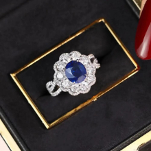 Silver Simulation Sapphire Ring Marquis Retro Eternity Promise Rings for Women Wedding Engagement Party Gift