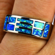 Boho Female Fire Opal Stone Ring Silver Wedding Band Ring Promise Love Engagement Rings For Women