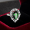 Creative pear shaped zircon emerald wedding jewelry 3