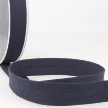 Stephanoise 20mm Cotton Jersey Bias Binding Tape Navy Blue - per metre