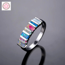 JLR-555 Colorful Fire Opal Jewelry For Women Wedding Ring
