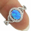 Fire Opal CZ Oval Silver Plated Ring for Women 64B 2
