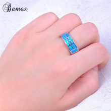 Female Fire Opal Ring High Silver Jewelry Vintage Wedding Rings For Women