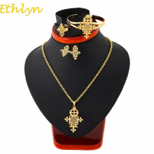 Ethiopian Cross Jewelry Set Eritrea Religious Items Enkutatash Dubai Wedding Gift S119