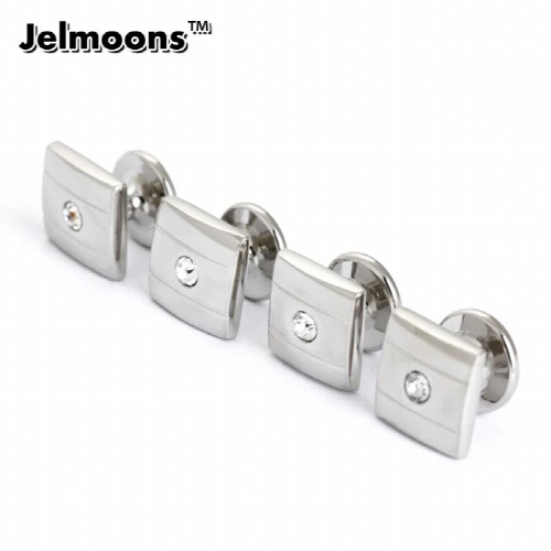 Sliver Square tuxedo Studs for mens shirt Button