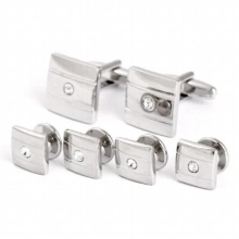 Square French Shirt studs and Mens Tuxedo buttons Sets
