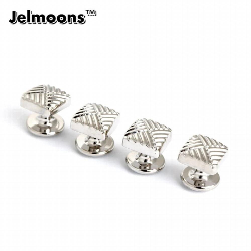 Arraval Sliver Square tuxedo Studs for mens shirt Button 1