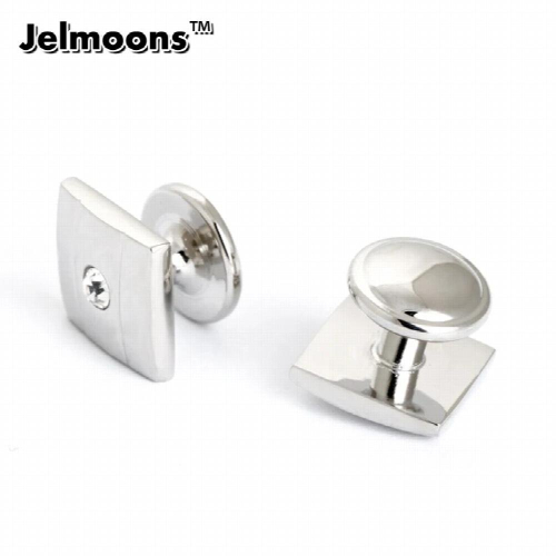 Sliver Square tuxedo Studs for mens shirt Button 1