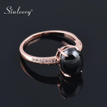 Vintage Oval Opal Stone Rings For Women Rose Crystal Engagement Jewelry Ring JZ068 SSA