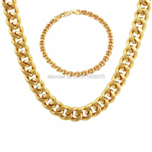 Wedding Accessories Jewelry Set Men Chain Necklace Bracelets