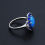 Ocean Lab-created Fire Opal Ring with Purple Cubic Zirconia 4