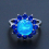 Ocean Lab-created Fire Opal Ring with Purple Cubic Zirconia 2