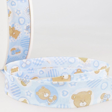 Stephanoise 25mm Teddy Bears Bias Binding Tape Light Blue - per metre