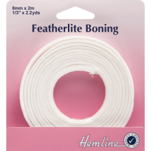 Hemline 8mm Featherlite Boning Black - per pack