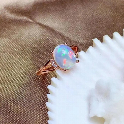 Natural Opal Ring Ladies Opal Gemstone Open Ring 1