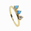 opal ring Birthstone Bride Wedding Engagement Heart Ring Delicate Drop delicate tiny ring 2