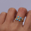 opal ring Birthstone Bride Wedding Engagement Heart Ring Delicate Drop delicate tiny ring 4