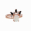 wedding ring rose paved opal cz ring for lady party delicate dainty 2pc ring set 3