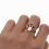 wedding ring rose paved opal cz ring for lady party delicate dainty 2pc ring set 6