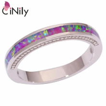 Created Pink Fire Opal Silver Plated Ring Retail for Women Jewelry Ring Size 6 7 8 9 10 OJ9000