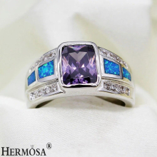 Hermosa Royal Gift Perfect Lady Jewelry Australia Opal Ring Size 7 8 9 Women Rings R1021