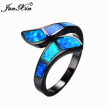 Ocean Opal Ring Vintage Wedding Engagement Rings For Couples Jewelry Geometric Women Ring