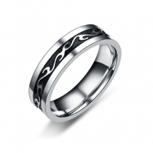 SHOUMAN Stainless Steel Retro Magic Dragon Rings Power For Men Boy Jewelry Gift