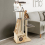 Costway Wooden Cat Tower Modern Cat Tree Multi-level Cat Play Condo Scratching Posts 3