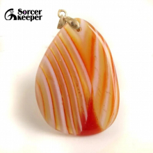 Natural Red Agate Pendants Charms Necklaces Womens Crystal Slice Brazil Healing Reiki Stone Beads for Jewelry Making BC096