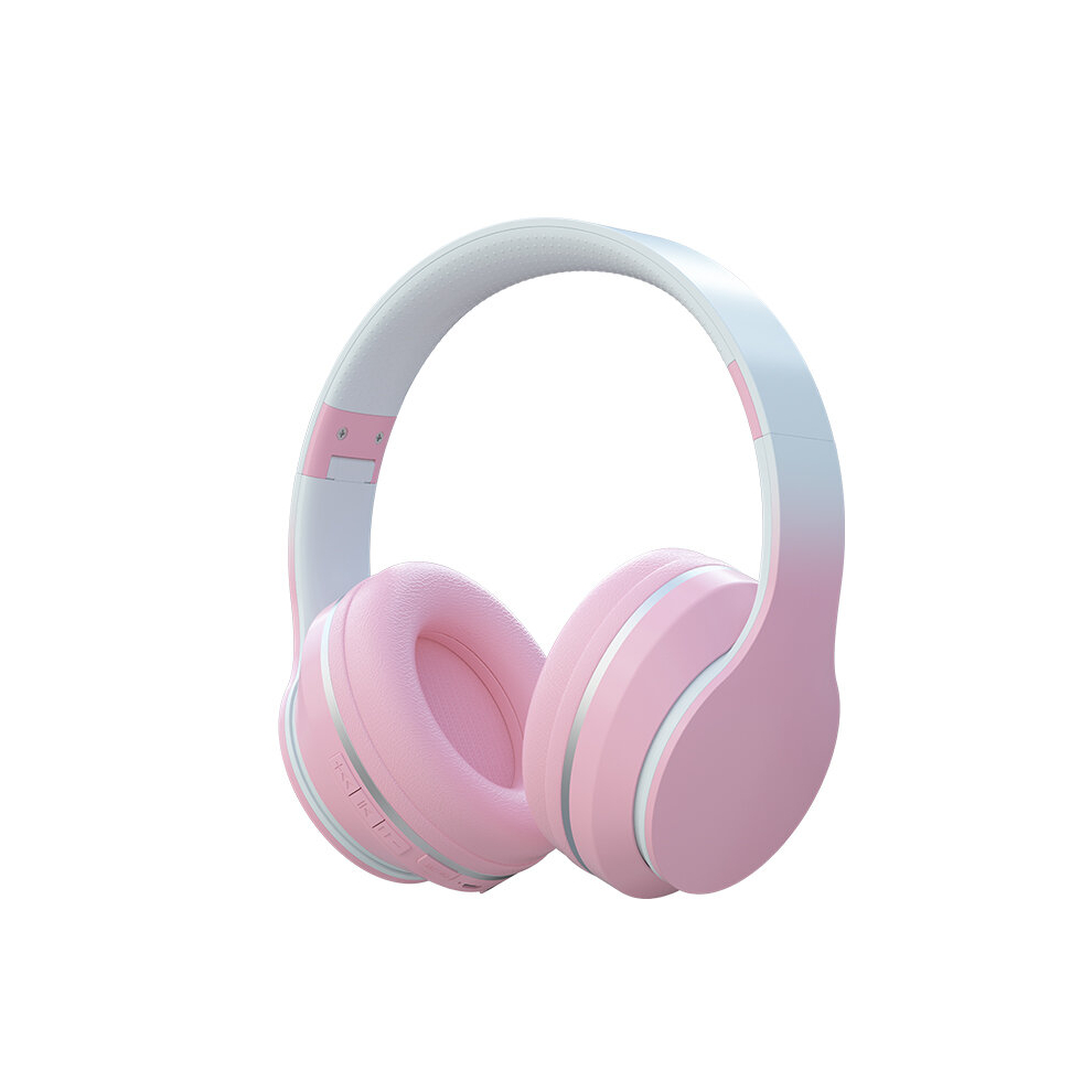 (Xk Ping) Headset Bluetooth Headphone Wireless Music Gradient Color With Mic Gamer Earphone Kids Lovely Christmas Gifts 6032883575607