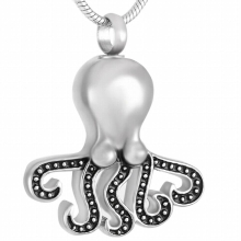 Funny octopus pendant Kids cremation ashes holder jewelry Octopus shape Love pet memorial animal cremation jewelre stainless