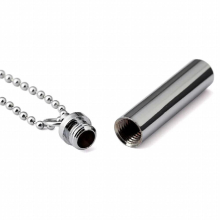 Whloesale 3pc/lot Stainless Steel Cylinder Tube Memorial Cremation Ashes Urn Pendant Pill Holder Necklace keepsake jewelry