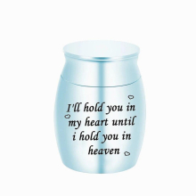 Urns for Human Ashes Adult Female and Male-Heart Aluminum alloy Cremation Urn-Ill hold you in my heart until i hold you