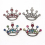 60mm Pink Rhinestone Crown Pendants 2