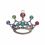 60mm Pink Rhinestone Crown Pendants 4