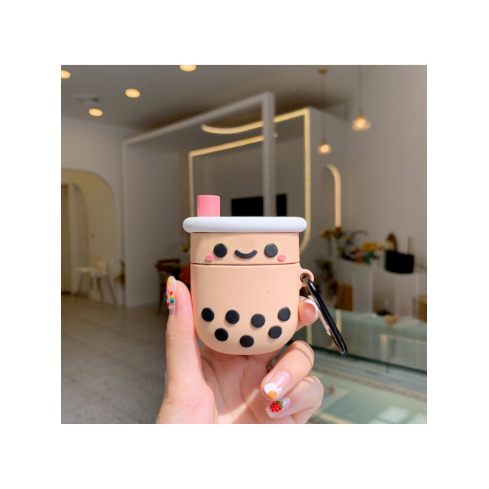 (For Airpods 1&2) Boba Milk Tea Bubble Tea Soft Silicone Airpod Case 4754135887017