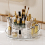 Living And Home Comestic Carousel 360° Rotating Clear Brush Perfume Makeup Organiser 1