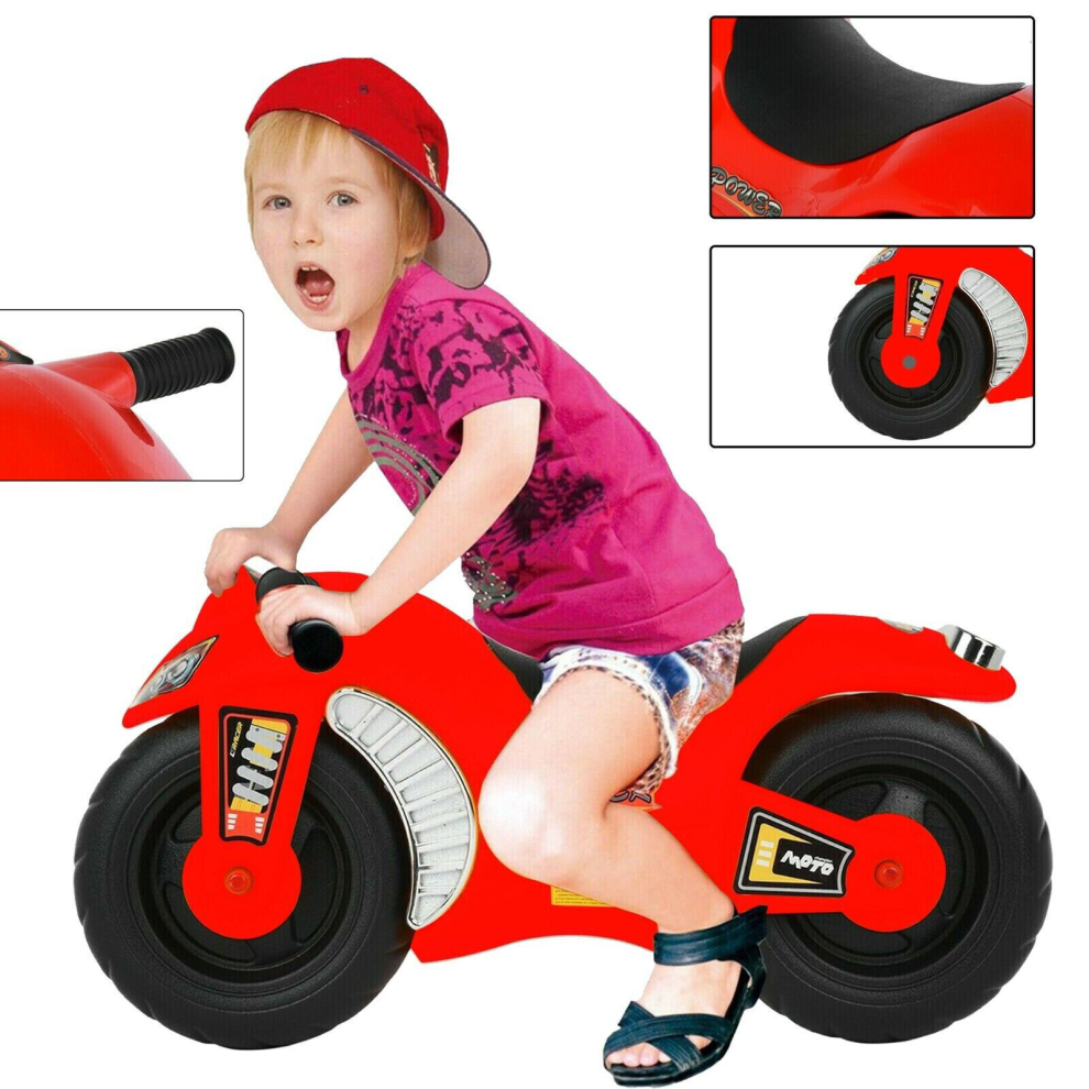 Motorcycle Motorbike - Balance Bike Toddler Push Along Ride On Car RED