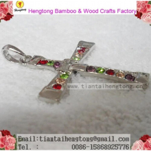 6pcs/pack shinny rhinestone cross pendant /alloy cross pandant /Sweater chain pendant/coat chain pendant