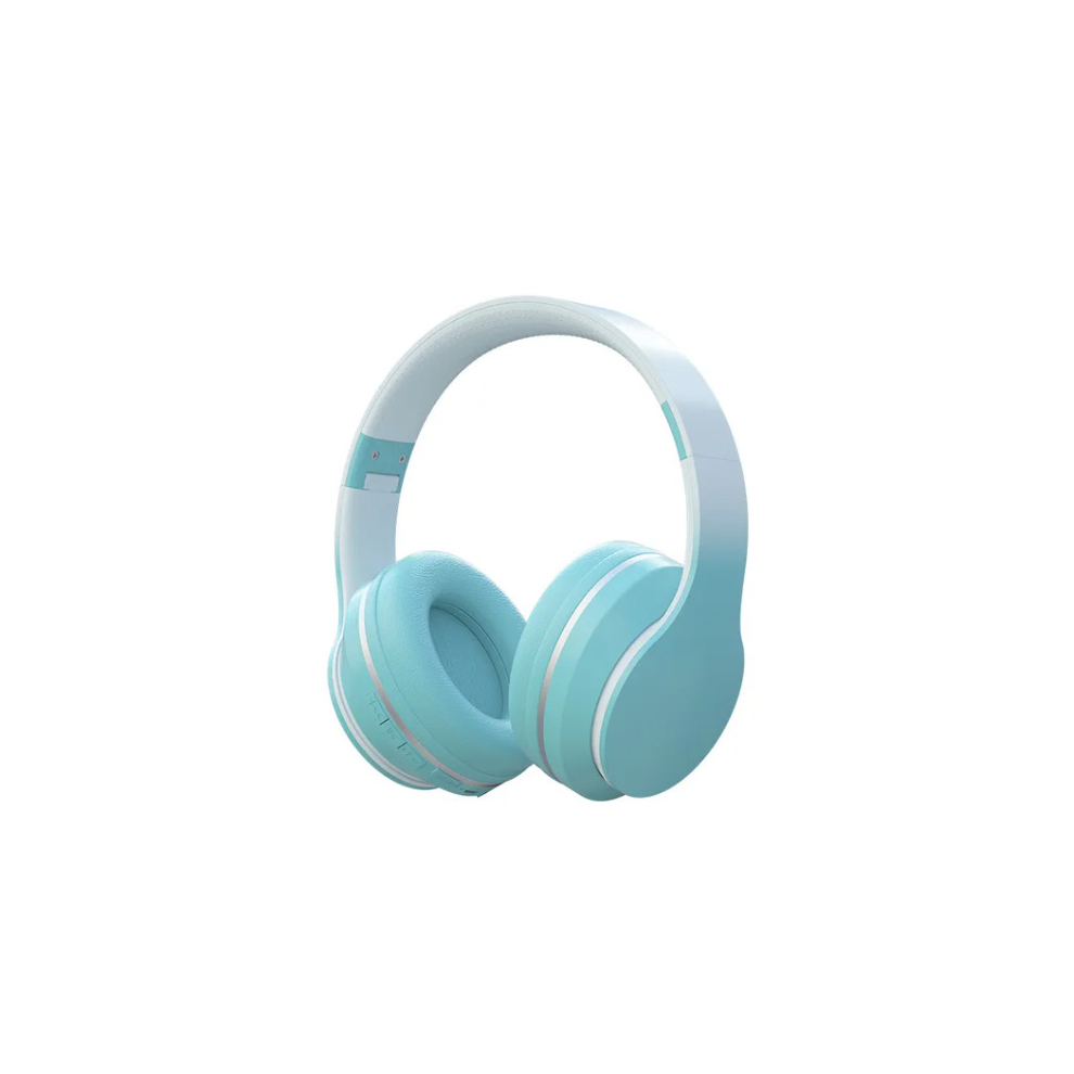 (Xk ) Headset Bluetooth Headphone Wireless Music Gradient Color With Mic Gamer Earphone Kids Lovely Christmas Gifts Green 6032883575621