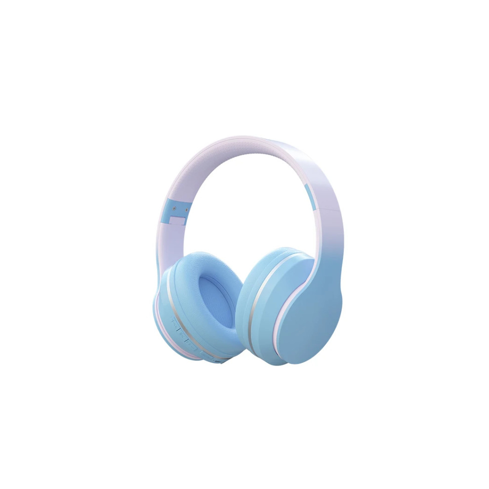 (Xk ) Headset Tooth Headphone Wireless Music Gradient Color With Mic Gamer Earphone Kids Lovely Christmas Gifts Blue 6032883575614