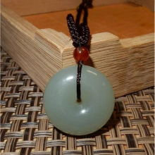 natural Hetian stone pendant necklace carved donut pendant men and women JADES jewelry childrens