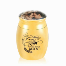 Cremation Urn Metal Souvenir Cremation Jar To Commemorate Cats And Dogs-Your Wings Were Ready But Our Hearts Were Not
