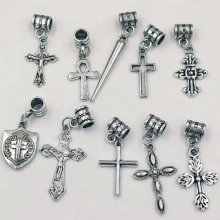 Fast Mixing Cross/Cross Shield/Style Spike/Ankh Cross Charm Pendant Bracelets&Necklace 1548