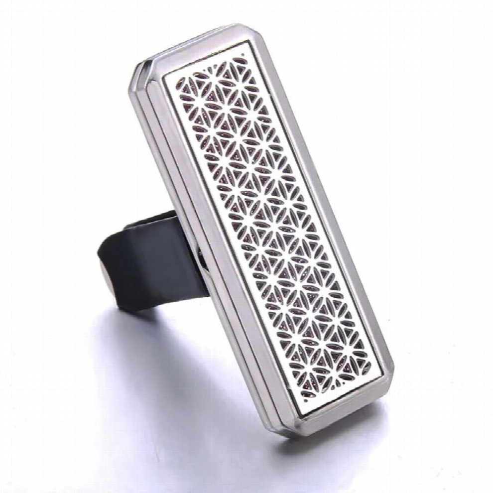 Aromatherapy Car Perfume Diffuser Stainless Steel Rectangular Aroma Diffuser Locket Car Air Freshener Vent Clip Gift Multicoloured 885669308076