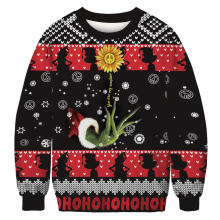 (1, 3XL) Christmas Grinch Green Monster Crew Neck Kids Adult Sweatshirt