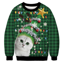 (5, L) Christmas Grinch Green Monster Crew Neck Kids Adult Sweatshirt