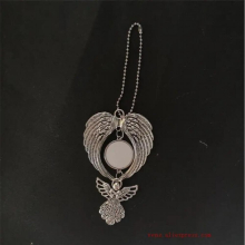 sublimation blank wings angel car hanger with chains hot transfer printing blank jewelry consumables 15pcs/lot